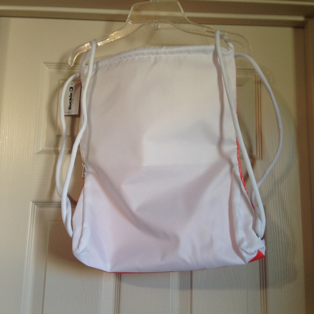Buckle orange drawstring backpack - Picture 3 of 4